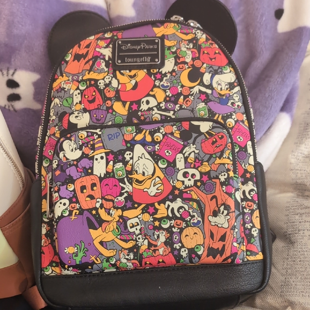 Loungefly Disney Halloween Kids Backpack - Black, Purple, Orange
